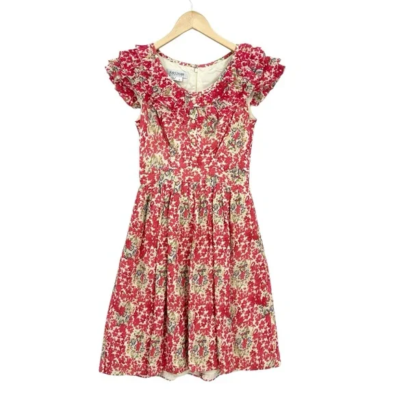Kay Unger | Dresses | Kay Unger Dress Floral Casual Ladies Red | Poshmark